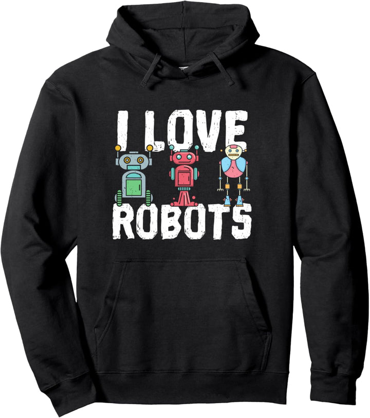 Robot shirt Kinder Jungen Technikfreund Roboter Pullover Hoodie
