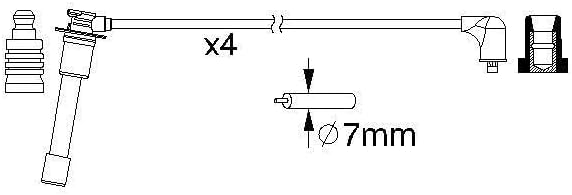 Bosch 0986357149 - Zündleitung - 4er Set