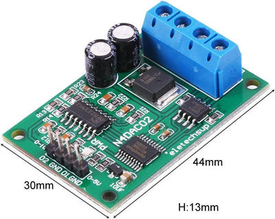 2-Kanal N4DAC02 DC 12V RS485-zu-DAC Digital-Analog-Umwandlungsmodul, RS485-zu-0-5-V /0-10-V Spannung