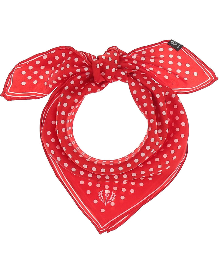 FRAAS Halstuch Damen gepunktet - 51 x 51 cm Grösse - Nickituch Seide - Seidentuch für Damen mit Polk