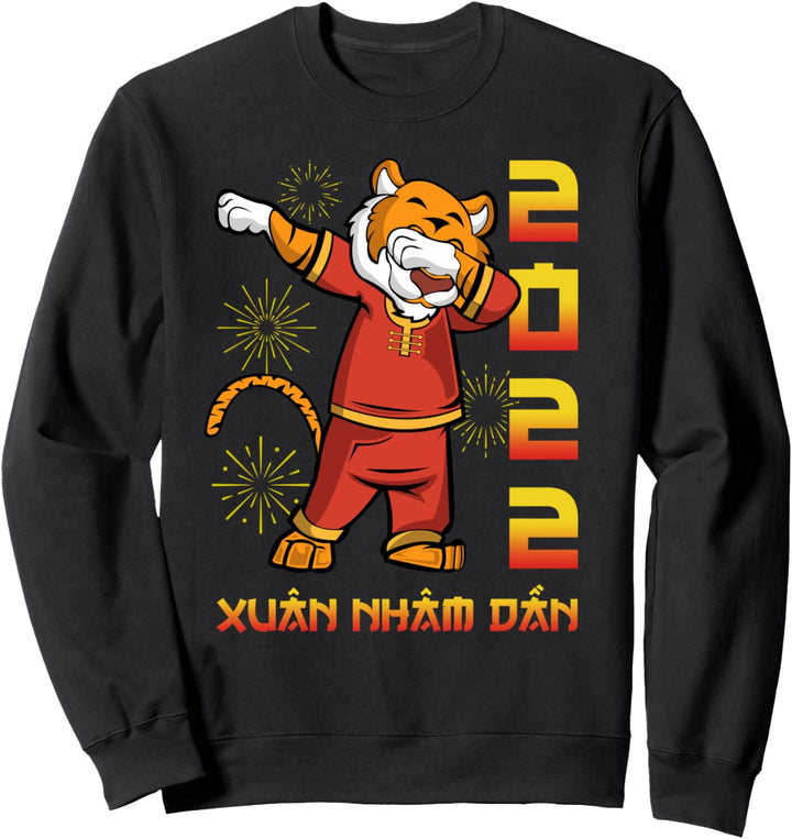 Xuan Nham Dan 2023 | Vietnamesisches Neujahr 2023 Lustiger Tiger Sweatshirt