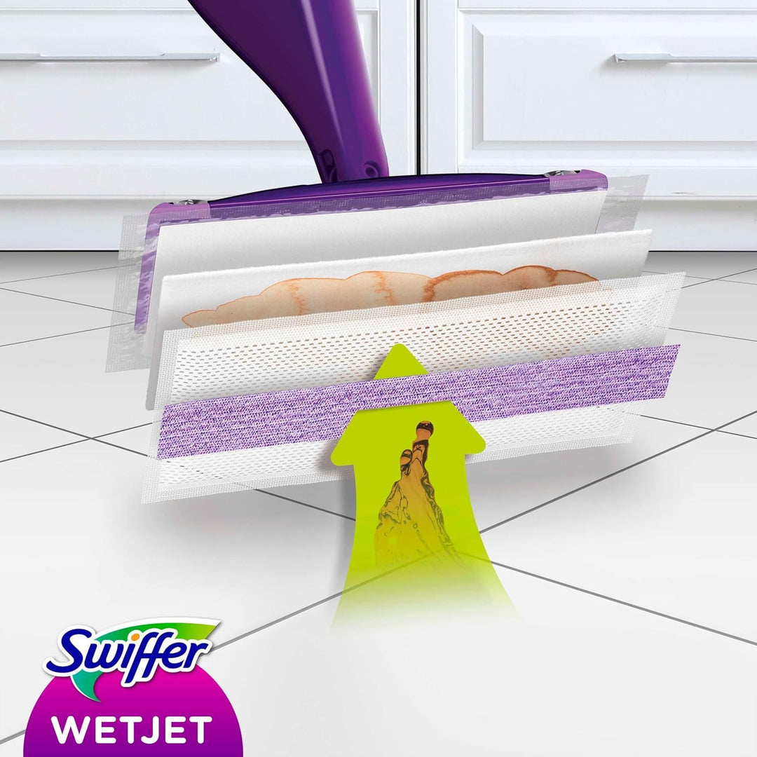 Swiffer WetJet Bodenwischer All-in-1 Wischer Set als Starterset für fast jeden Boden, Bodenstarter +