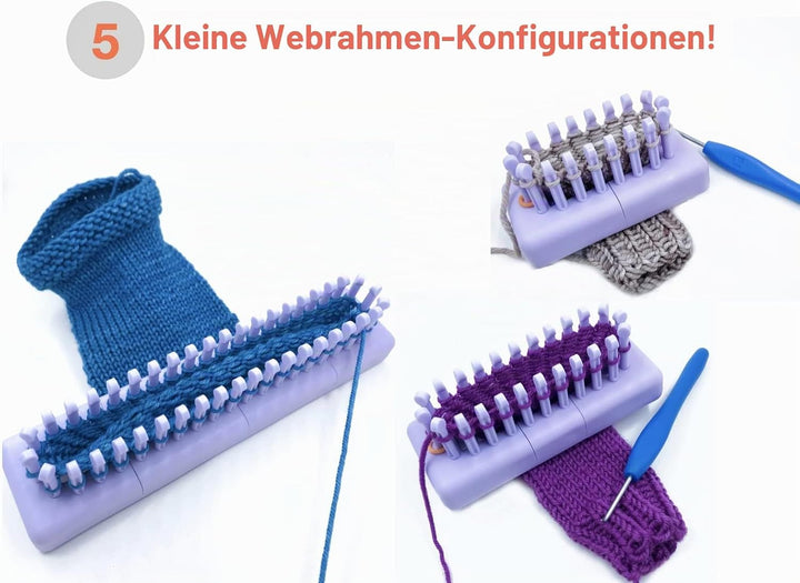 Authentisches Strickbrett, verstellbar, mehrfach gestrickt, zum Einrasten, klein und gross 1, 1