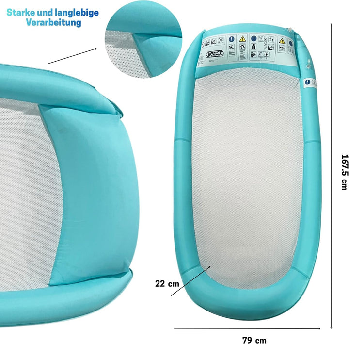 Best Sporting Aufblasbare Wasserhängematte Mesh Mat I Luftmatratze mit Netz | Pool Lounge Float I So