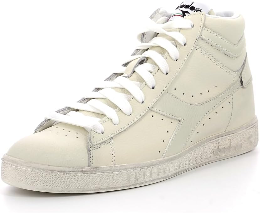 Diadora Unisex Game L High Waxed Hohe Sneaker 36 EU Weiss, 36 EU Weiss