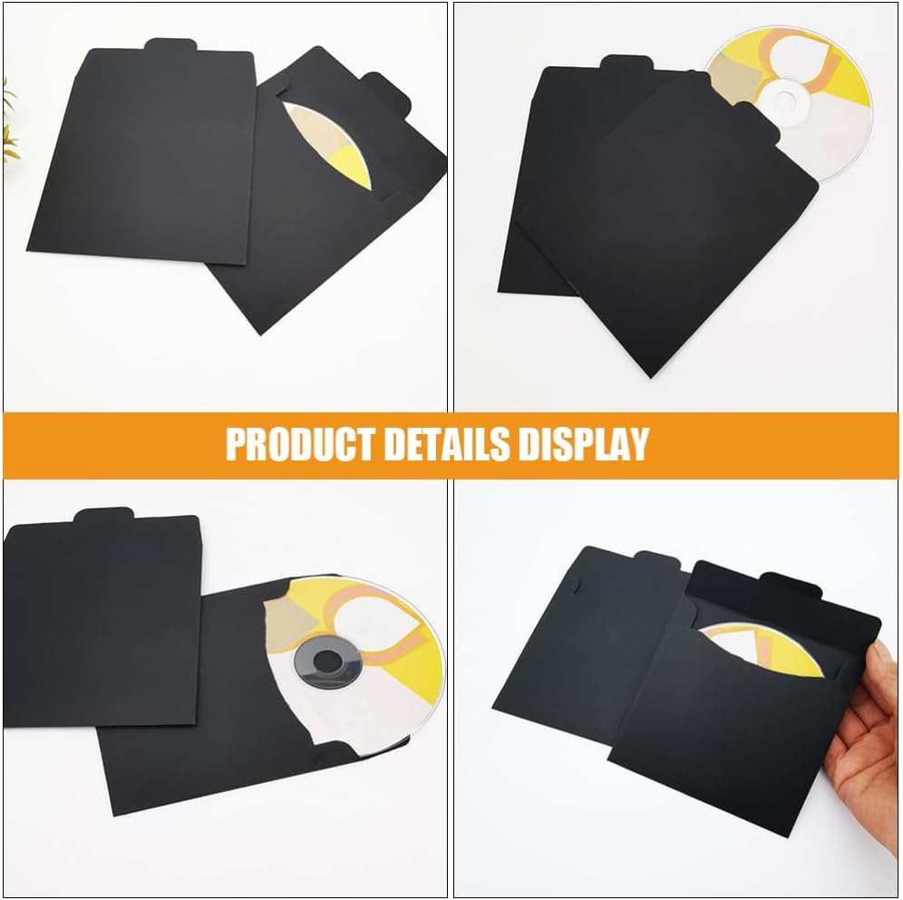 Cd-Hüllen 50 Stück Kraftpapier Dvd-Umschläge Halter Blanko Cd-Papier Karton Cd-Kraftpapier Aufbewahr