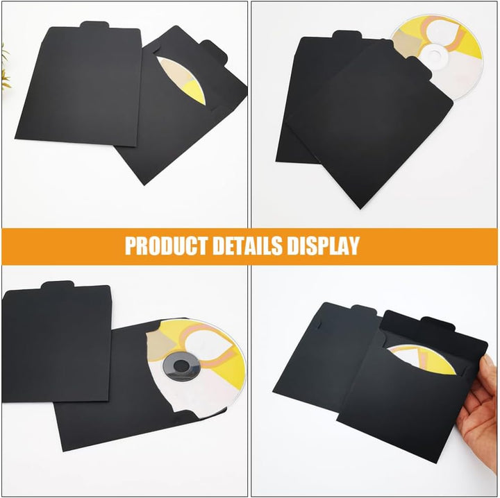 Cd-Hüllen 50 Stück Kraftpapier Dvd-Umschläge Halter Blanko Cd-Papier Karton Cd-Kraftpapier Aufbewahr
