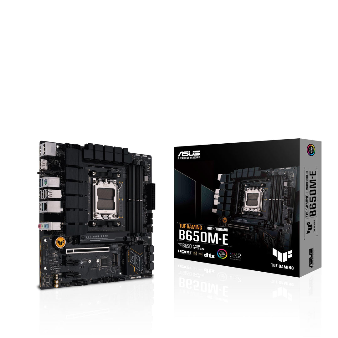 ASUS TUF Gaming B650M-E AMD mATX Mainboard 8+2 DrMOS DDR5, PCIe 5.0, 2 M.2 Steckplätze, Ethernet Rea