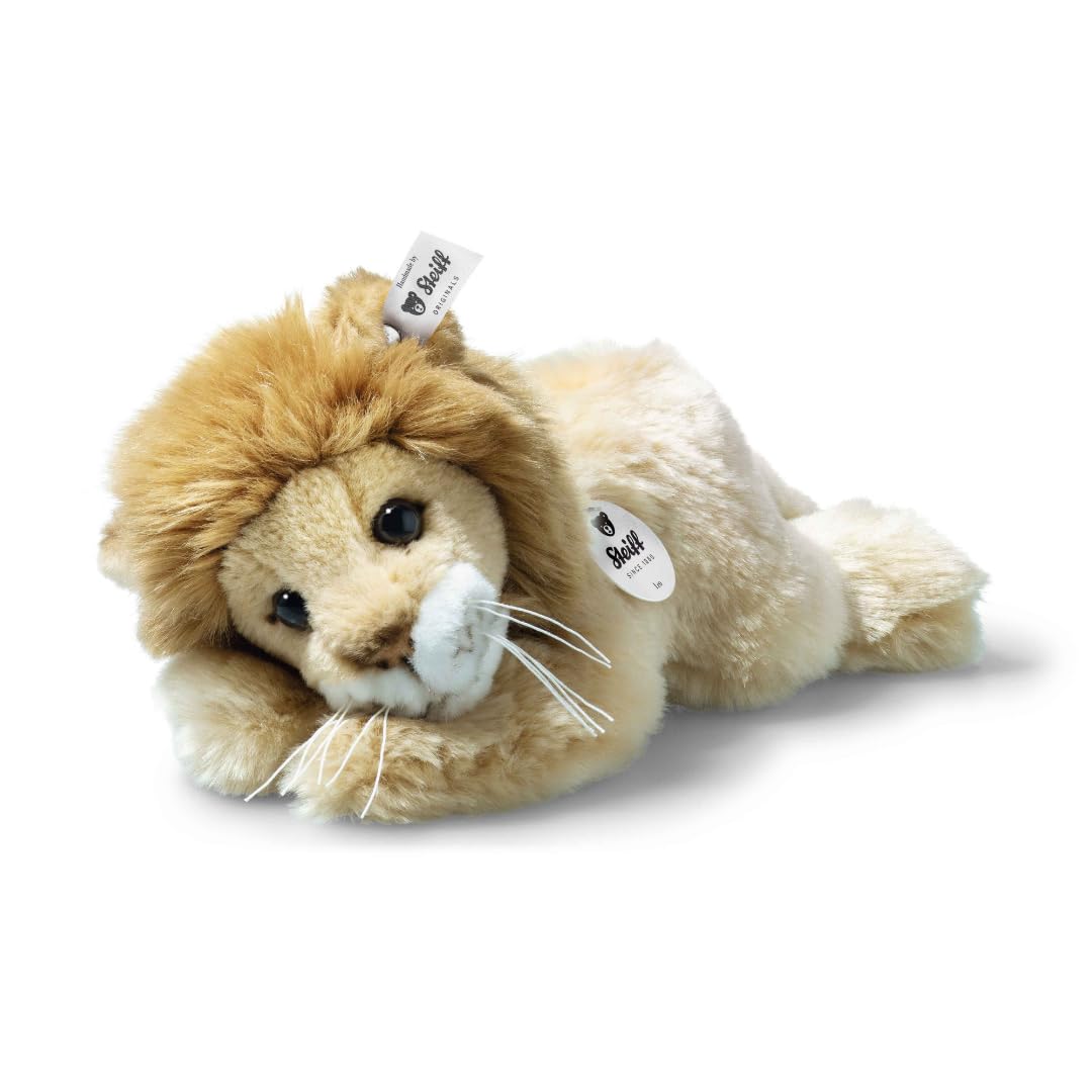 Steiff Leo Löwe - 22 cm - Plüschlöwe liegend - Kuscheltier für Kinder - weich & waschbar - blond (28