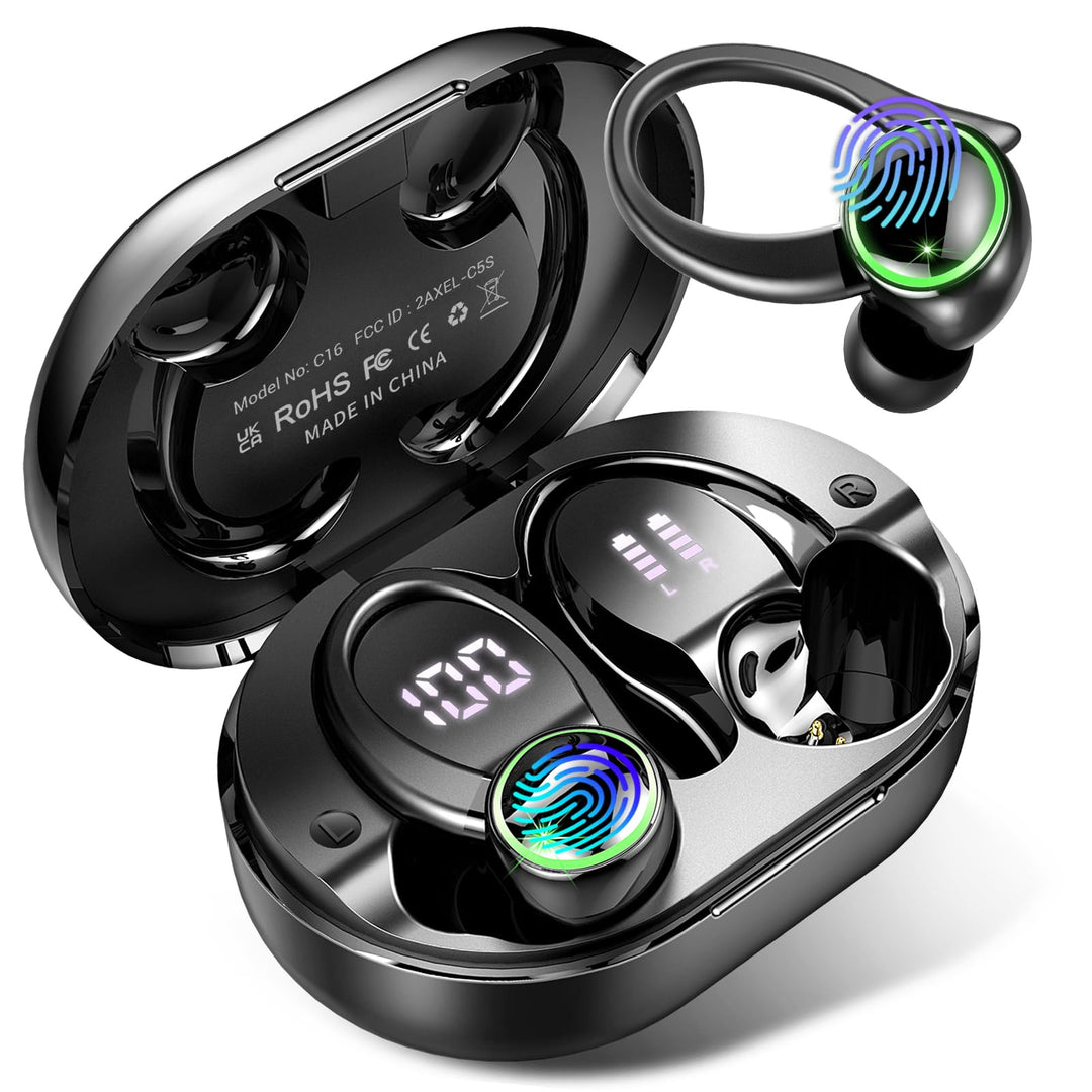 2026 Bluetooth Kopfhörer, Kopfhörer Kabellos Bluetooth 5.4 Sport tiefer Bass, 56 std Spielzeit In Ea