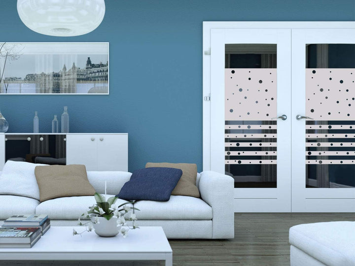 GRAZDesign Fensterfolie Milchglas selbstklebend - Blickdichte Sichtschutzfolie Glasfolie/Motiv: viel