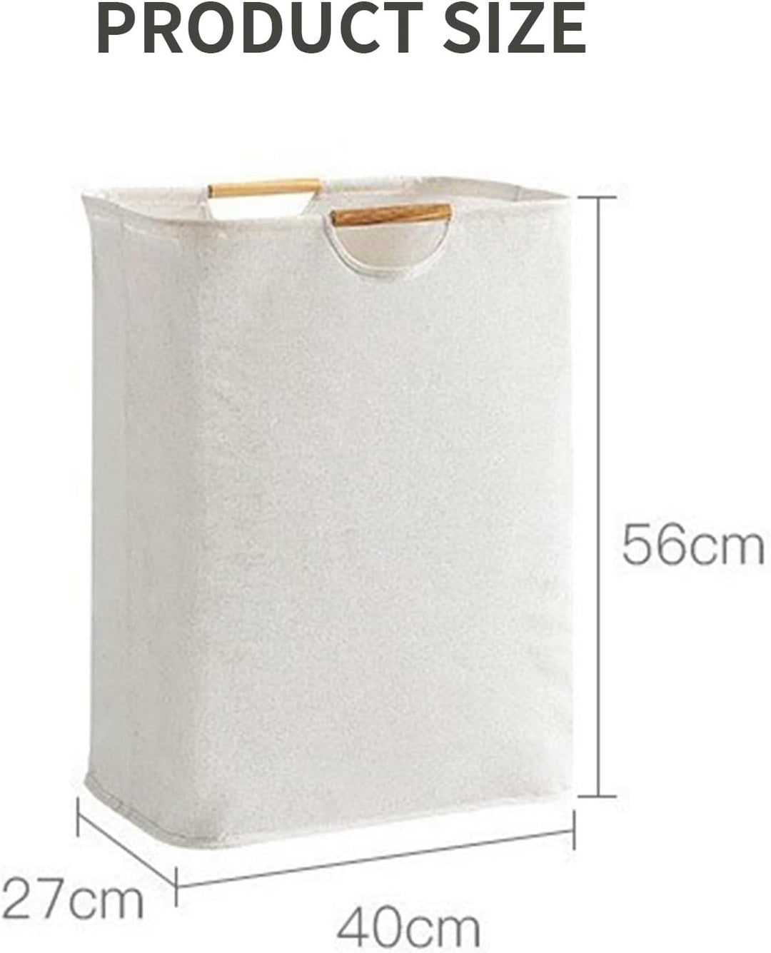 60L Beige Wäsche Körbe, 40×30×60 cm Wäschekorb, Faltbar Wäschesammler Wäschebox, Wäschekörbe Laundry