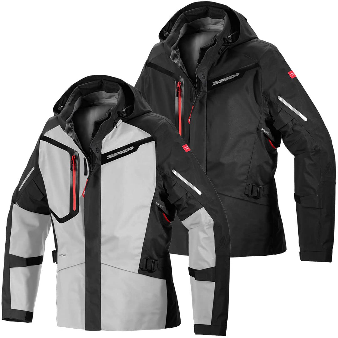 SPIDI Mission-T Shield H2Out Step-InArmor Motorrad Textil Aussenjacke (Black,L)