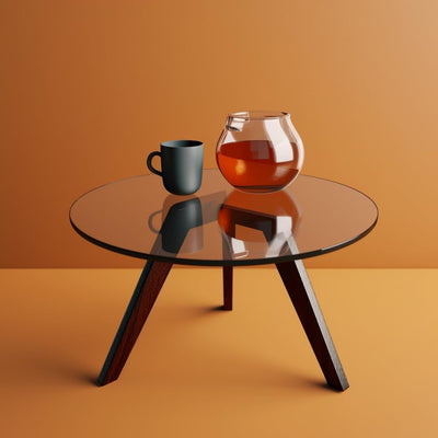 iomangio® Glasplatte Rund Ø 80 cm | transparente Tischplatte aus gehärtetem ESG-Sicherheitsglas | 8