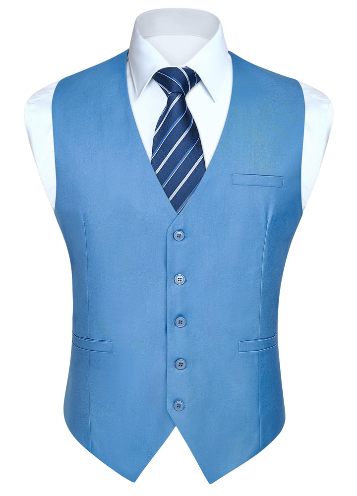 Enlision Anzugweste für Herren Formelle Einfarbige Weste Hochzeit Elegant Anzugwesten Business Weste