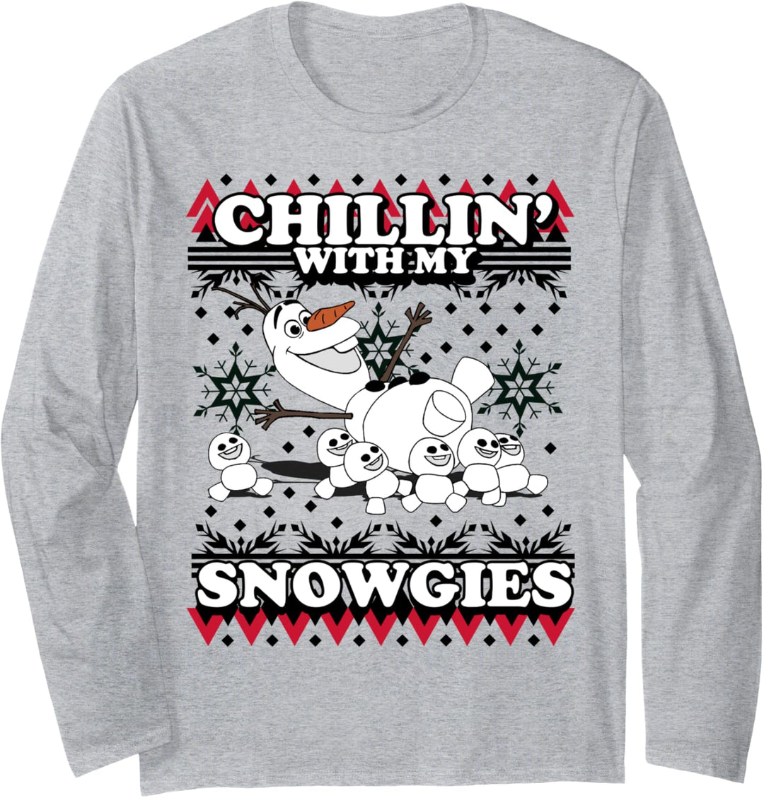 Disney Frozen Olaf Chillin' With My Snowgies Sweater Style Langarmshirt