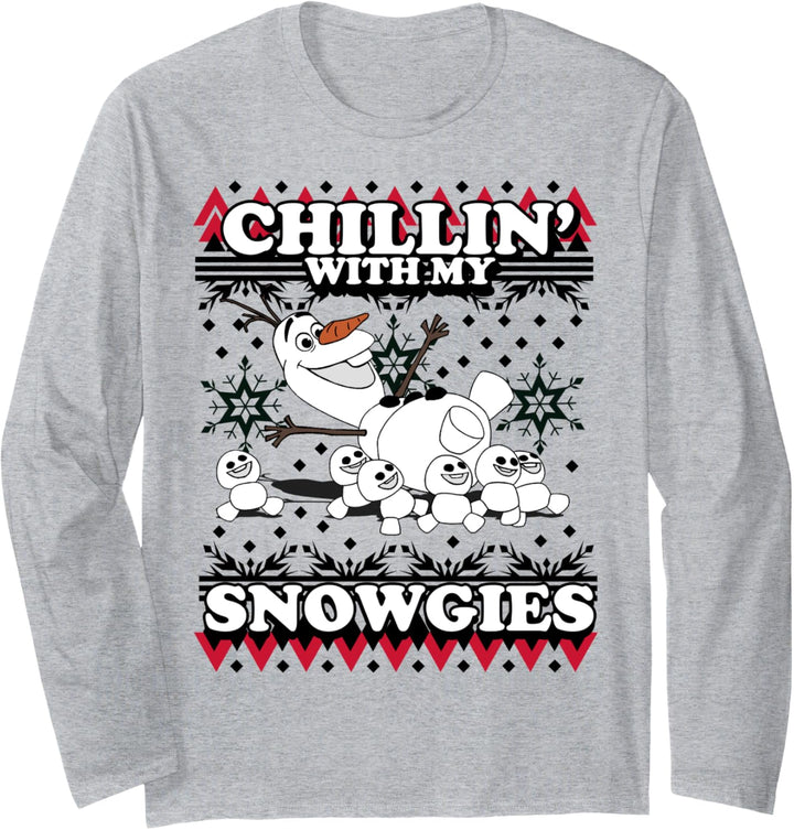 Disney Frozen Olaf Chillin' With My Snowgies Sweater Style Langarmshirt