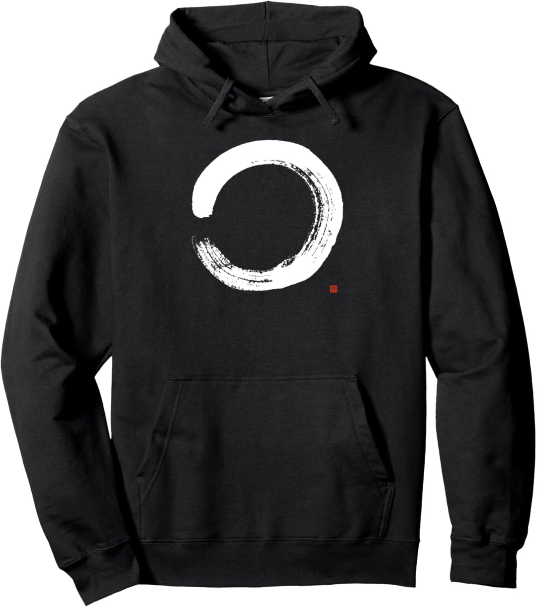 Zen Enso Kreis Handgemalter Kunstvoller Enso Kreis Japan Pullover Hoodie