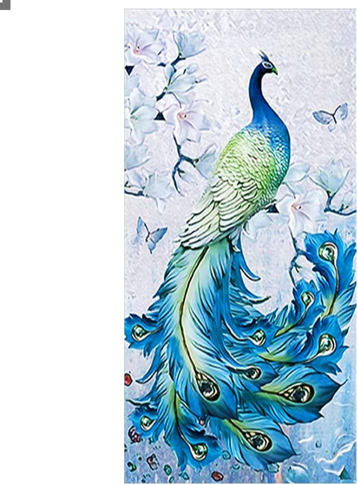 Diamond Painting Pfau 45x85 cm (Inner 40x80 cm) 5D Diamant Painting Pfau Erwachsene Basteln Pfau Pai