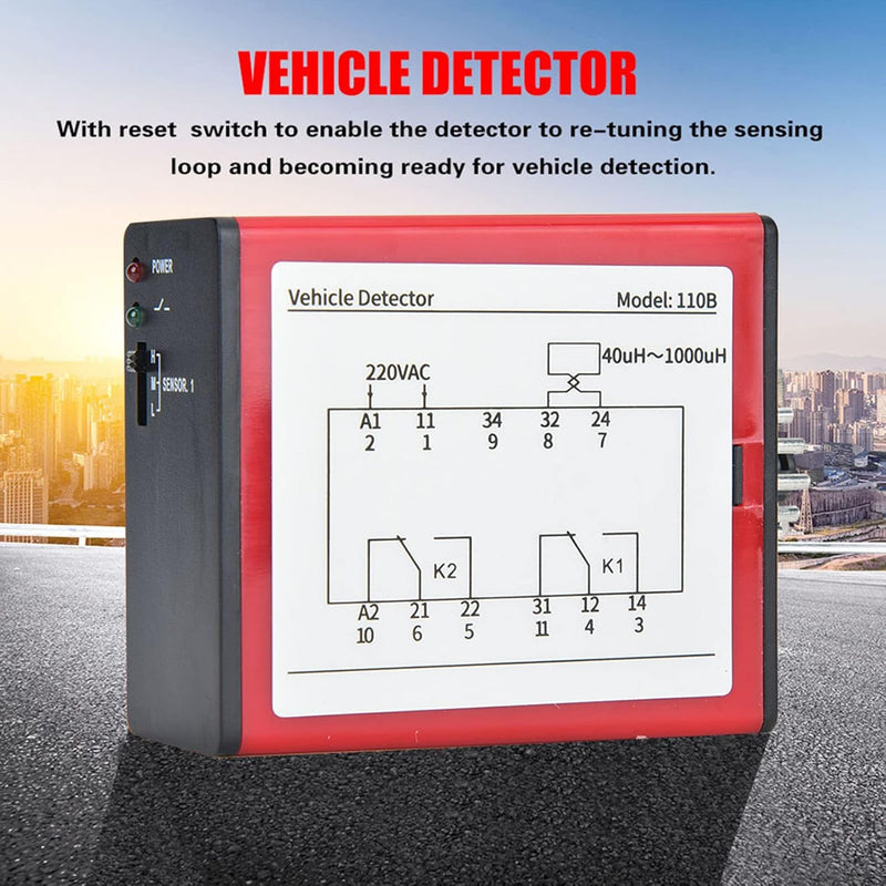 Fafeicy Fahrzeugdetektor Universal Ground Sensing Detektor Einkanal Induktive Schleife Fahrzeug Dete