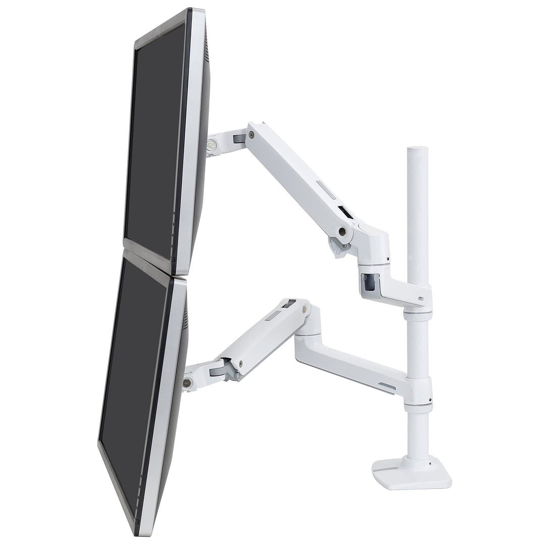 ERGOTRON 45-509-216 LX Dual Stacking Arm, Tall Pole 2 Monitore LX Stacking Arm Weiss