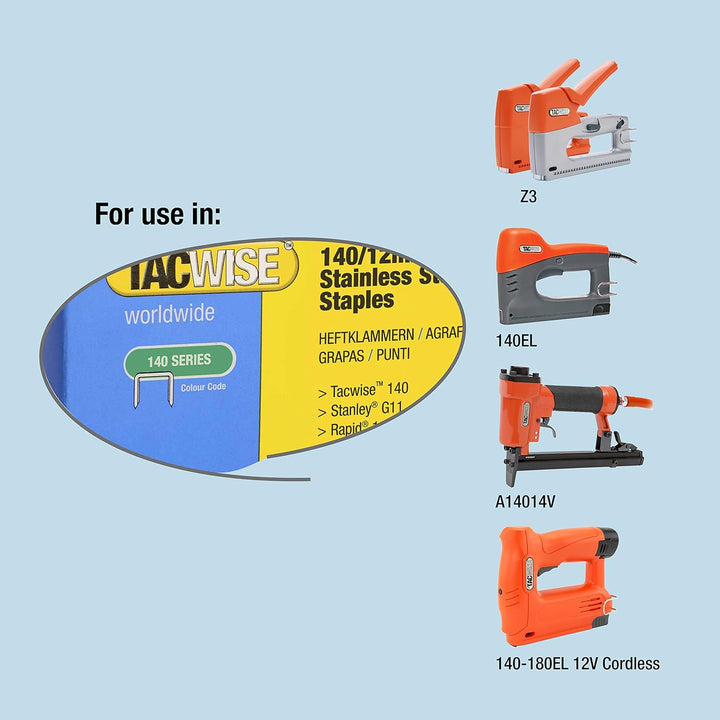 Tacwise 1308 Typ 140 Heftklammern Auswahlpackung, 6.000 Stück Typ 140 Packung, Typ 140 Packung