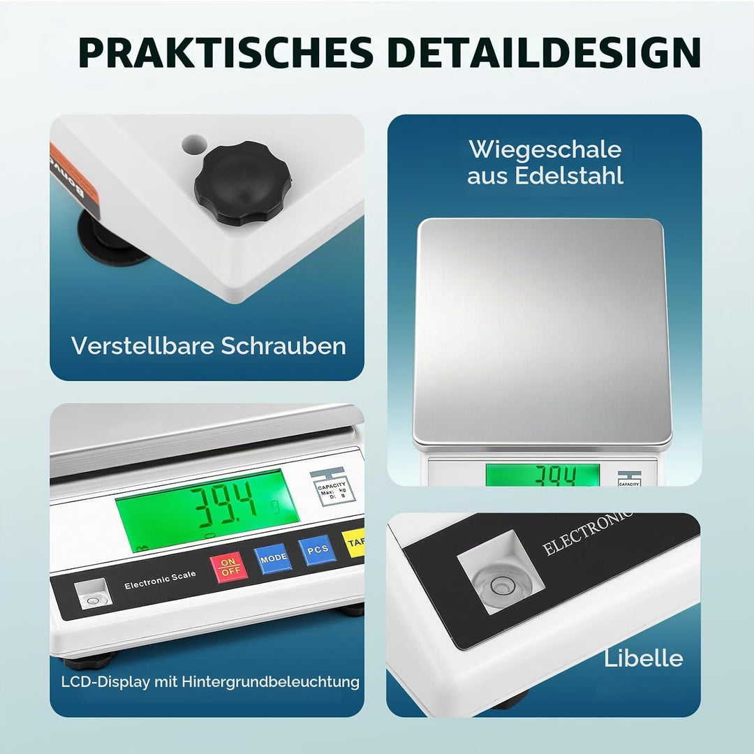 Bonvoisin 7500, 0.1g Zählwaage 3-10 kg OPTIONAL, 0,1 g Digitale Genaue Analytische Elektronische Waa