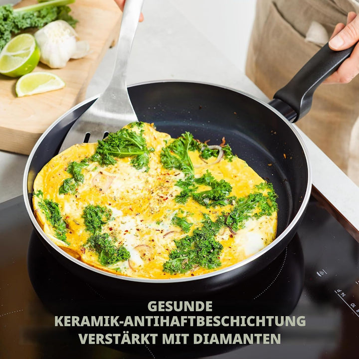 GreenPan Torino Gesunde antihaftbeschichtete Keramik Bratpfanne 28 cm, PFAS-frei, Induktion, Backofe