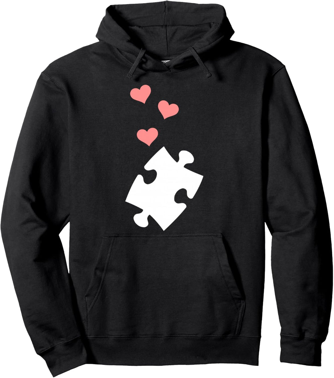 Puzzle Herz Pullover Hoodie