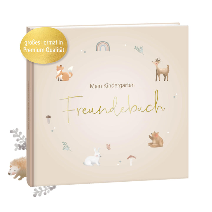 mintkind® Kindergarten Freundebuch Wald, Freundschaftsbuch zum Ausfüllen, Freundebuch für den Kinder