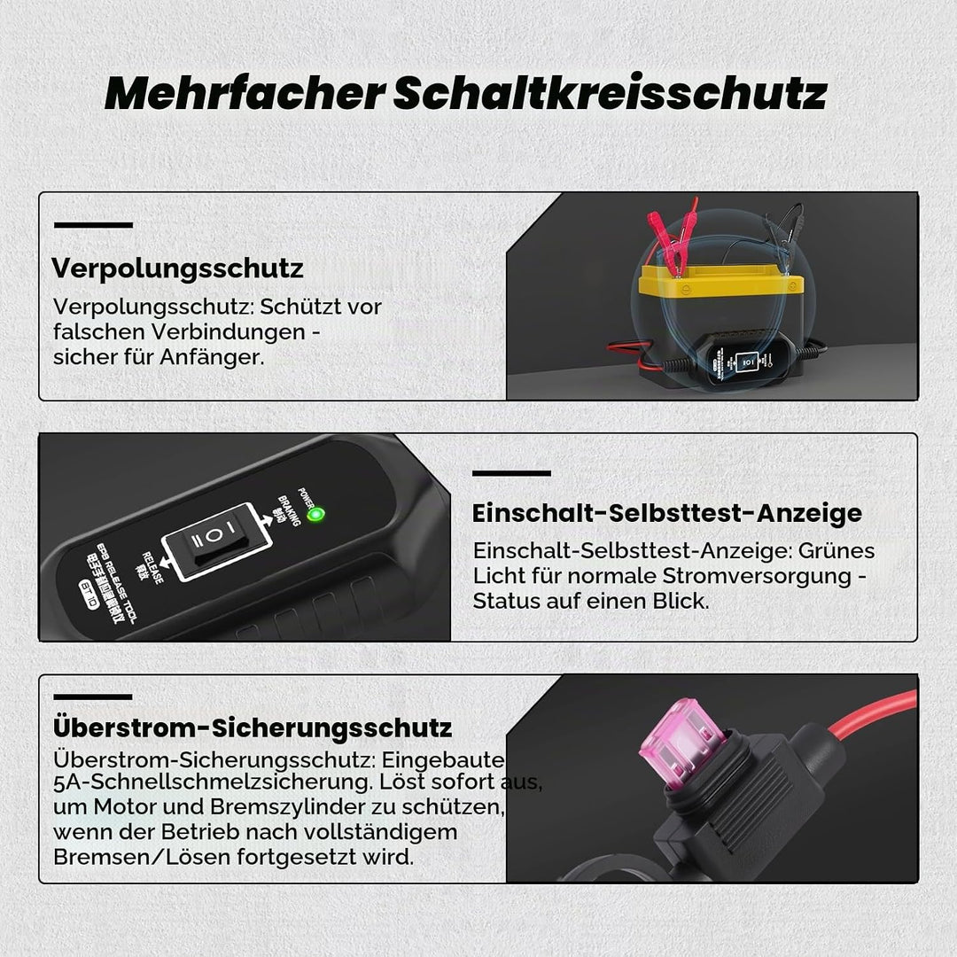 BT10 EPB-Entriegelungswerkzeug, Notlösewerkzeug Elektronische Feststellbremse, Smart Zweikanal (Brem