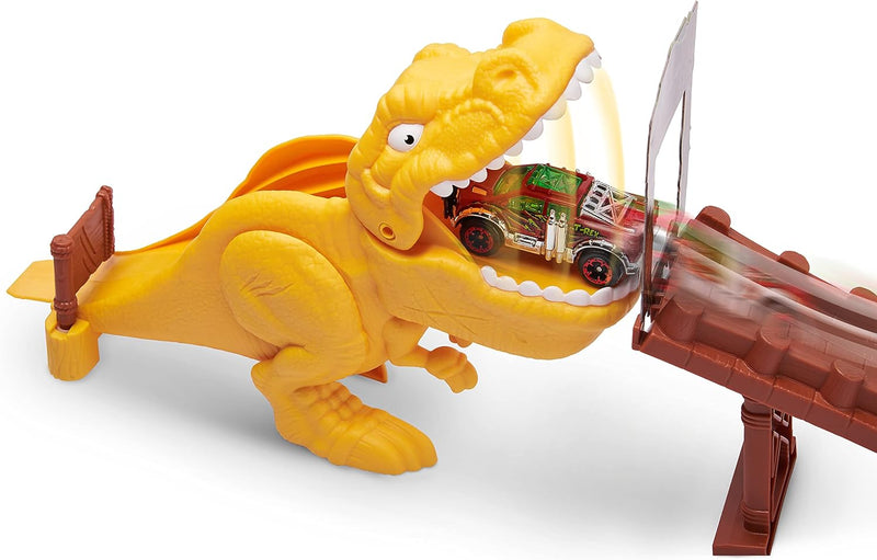 ZURU - Metal Machines – T-Rex – Doppelstrecke mit Mini-Rennwagen – Spiel Auto Kinder – 6702