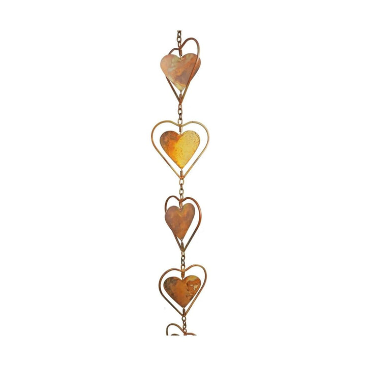 Hopbucan Stahlblatt-Regenkette, Gartengeschenk für Mama, Dachrinnen, RegenfäNger für Fallrohr mit Ad