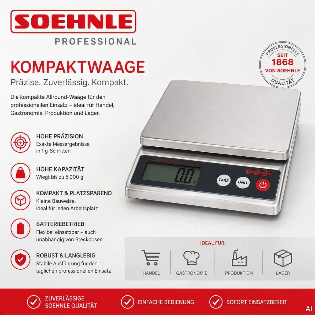 SOEHNLE PROFESSIONAL Kompaktwaage 9202 bis 500g -