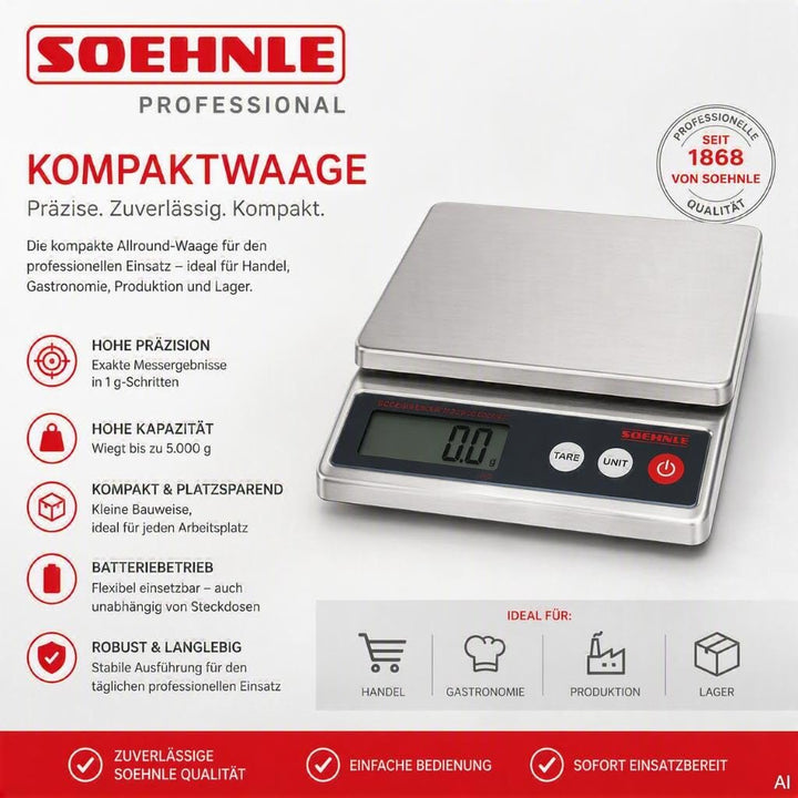 SOEHNLE PROFESSIONAL Kompaktwaage 9202 bis 500g -