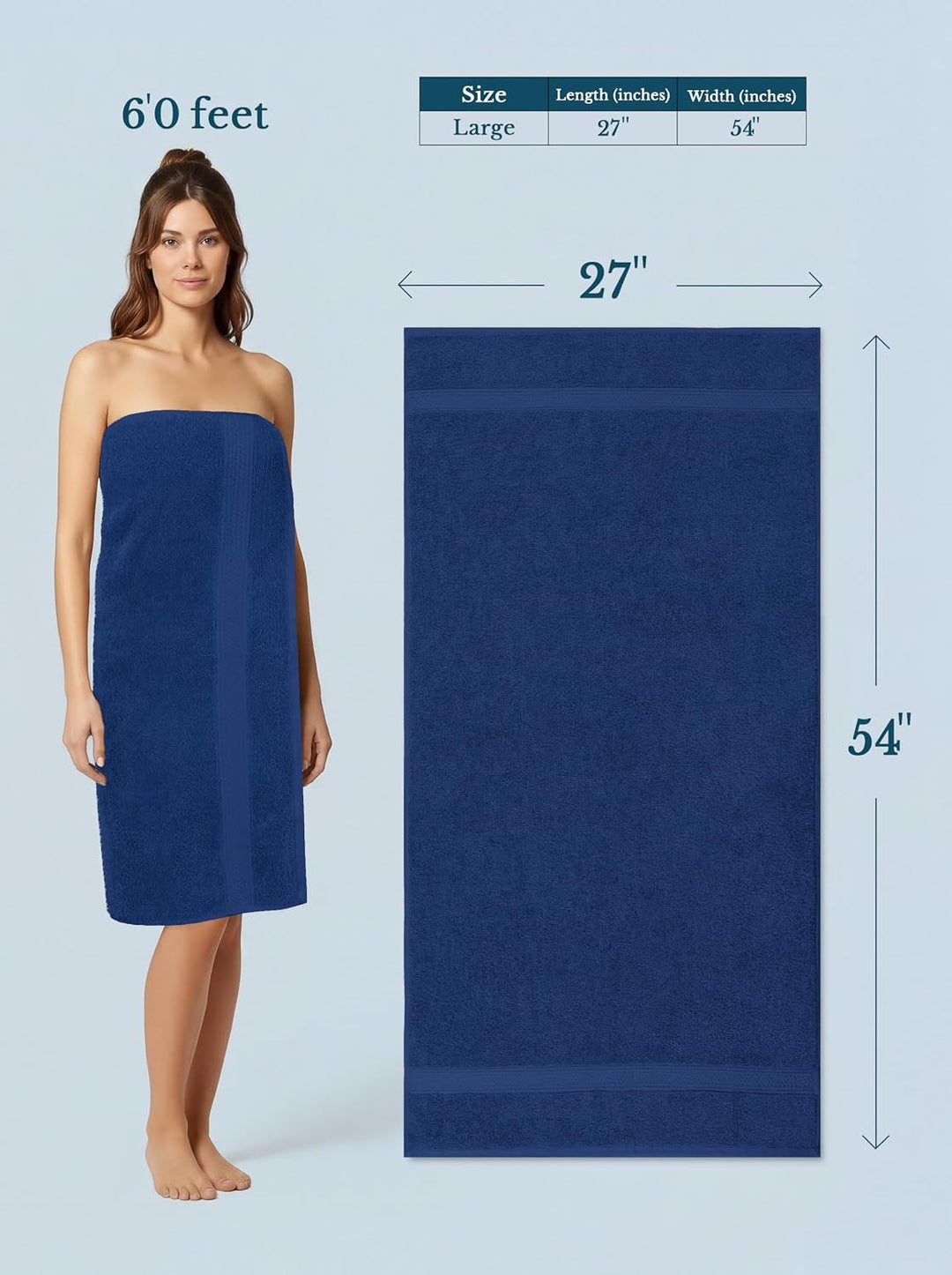Utopia Towels - 4er-Pack Badetücher Set Premium 100% ringgesponnene Baumwolle 69 x 137 cm Handtücher