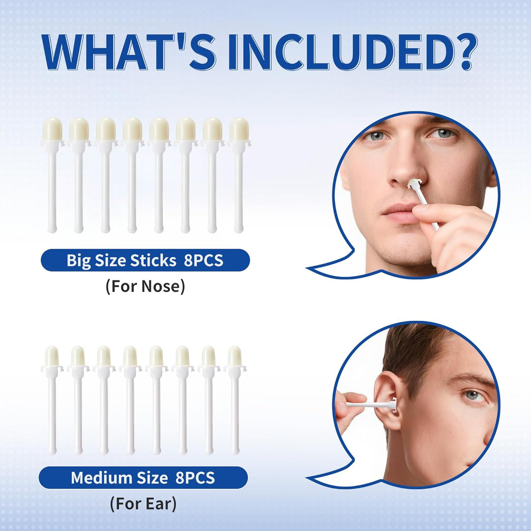 Beauty7 16 gebrauchsfertige Wachsstäbchen Nasen- und Ohrenhaarentfernung Schmerzfrei Nasenwachs Nase
