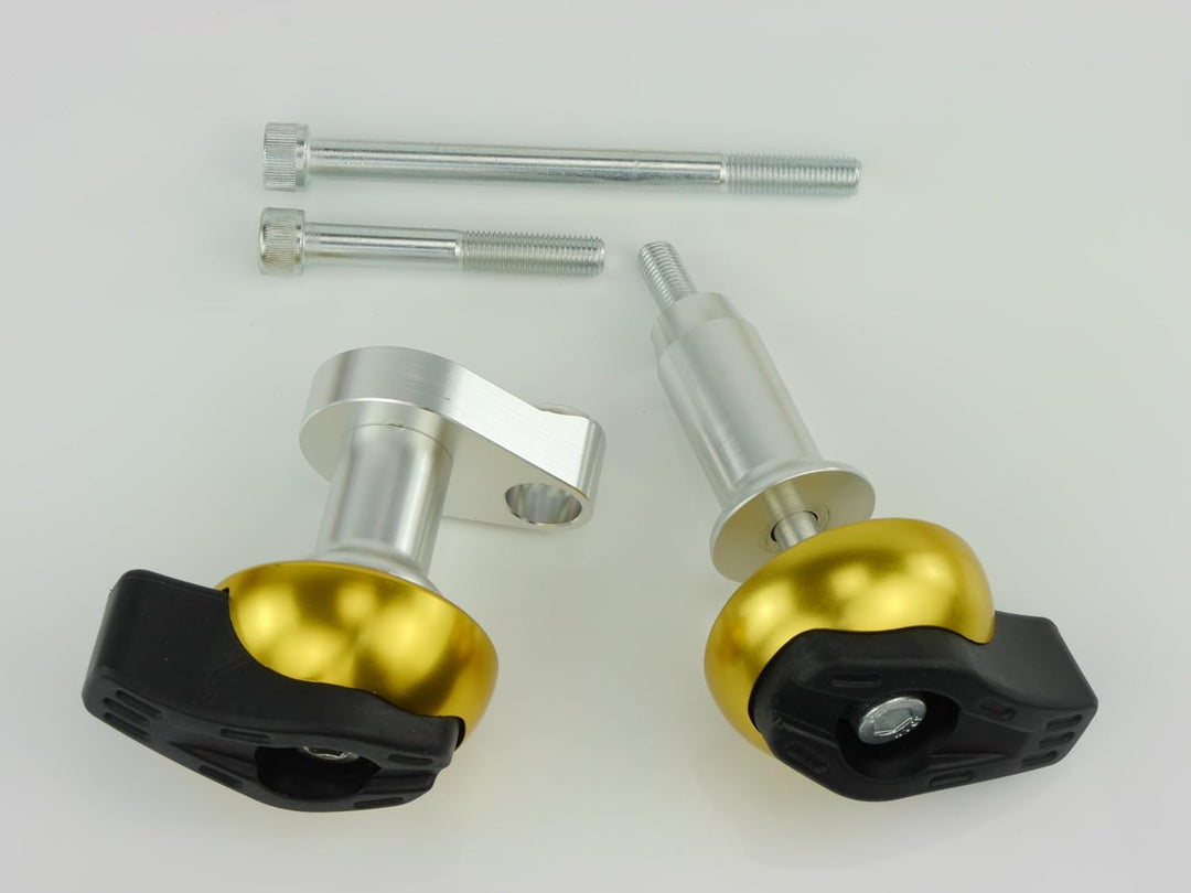 CNC Alu Sturzpads passend für Kawasaki ZX-6R ZX600P 2007-2008 blau, blau