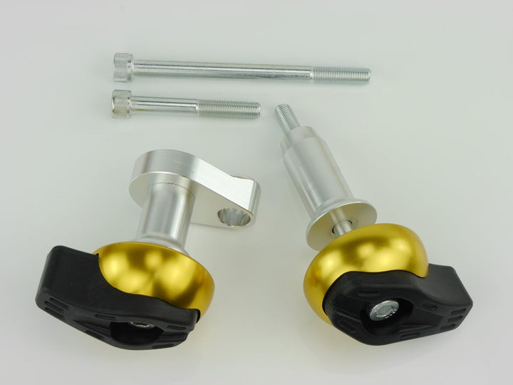 CNC Alu Sturzpads passend für Kawasaki ZX-6R ZX600P 2007-2008 blau, blau