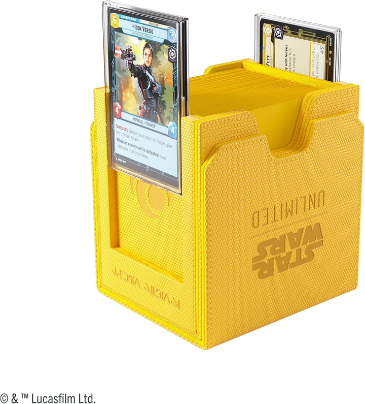 Gamegenic, Star Wars: Unlimited Twin Suns Deck Pod – Yellow Yellow 4.69 x 4.53 x 4.92 inches, Yellow
