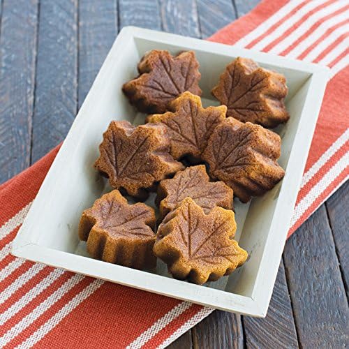 Nordic Ware Herbstblätter-Muffins, braun, Aluminium, 6 Formen, Antihaft, NW 56548