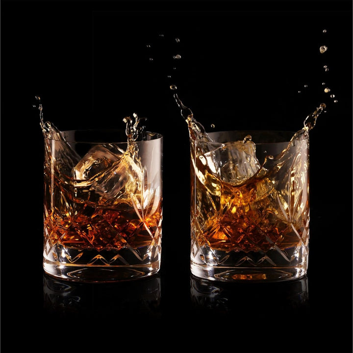 Hemswell Kristall Whisky Gläser Set, 2 Stück – 310 ml, altmodische Gläser, Whisky-Becher – tradition