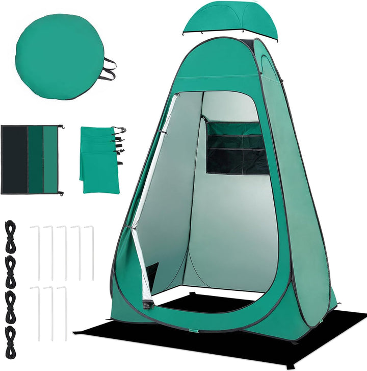BRIAN & DANY Duschzelt Camping, Pop Up Toilettenzelt, Tragbares Umkleidezelt mit Regenschutz und Fen