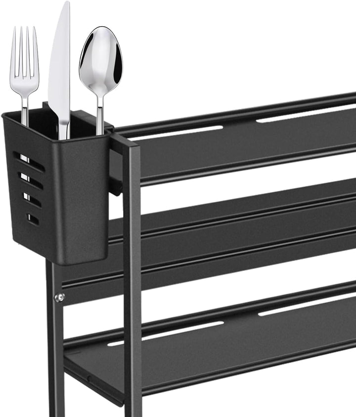 Organizer für Küchenspüle, Metall, Aufbewahrung unter der Spüle, Schublade mit 6 Haken, höhenverstel