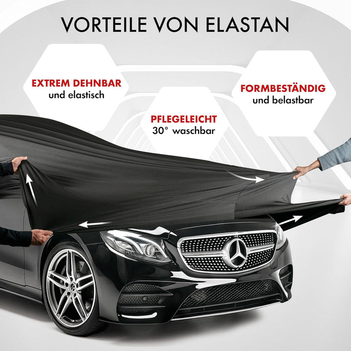 WALSER Premium Abdeckung Auto Indoor Stretch Plus Qualitätssieger Sehr Gut* Autoabdeckung Winter Aut
