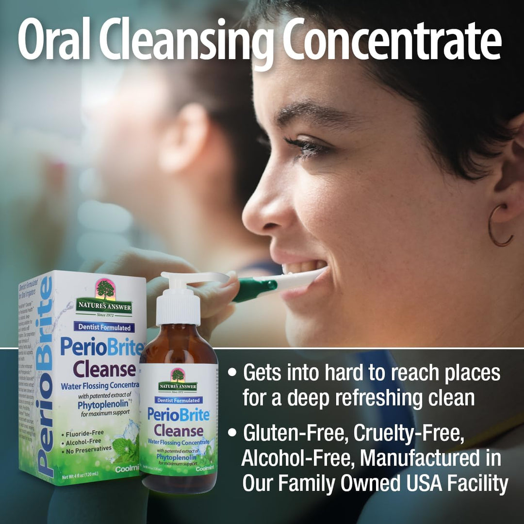 Nature's Answer, PerioCleanse, Oral Cleansing Concentrate, Refreshing Cool Mint, 4 fl oz (120 ml)