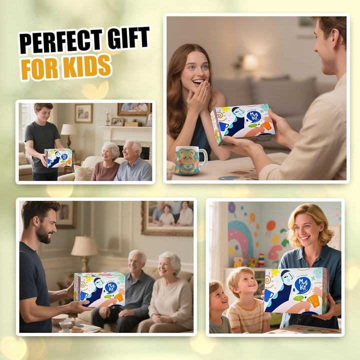 Roaxkois Keramik Bemalen Set - Kreatives Keramik Bastelset mit Farben, Pinseln und Anleitungen, Perf