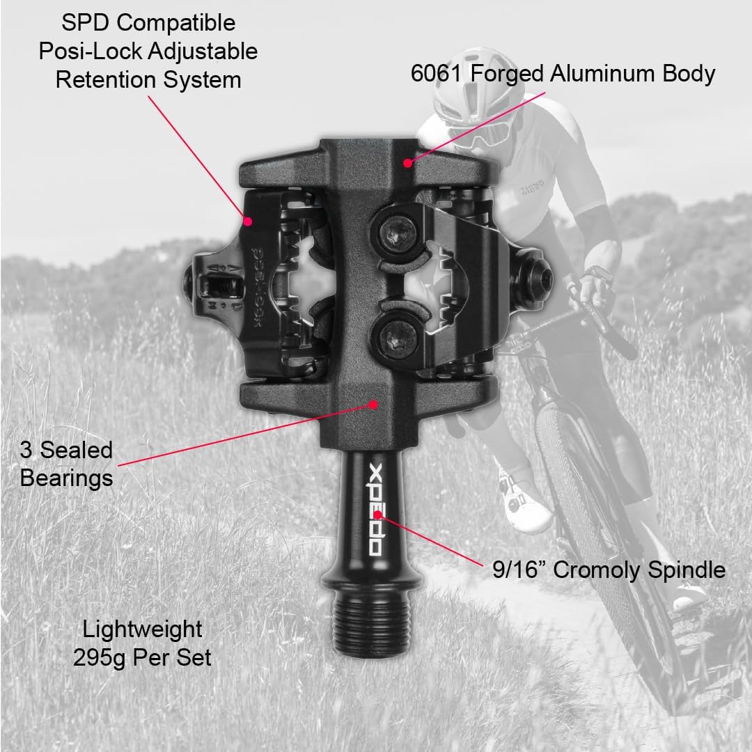Xpedo CXR Clipless // Cyclocross-Pedal Schwarz, Schwarz