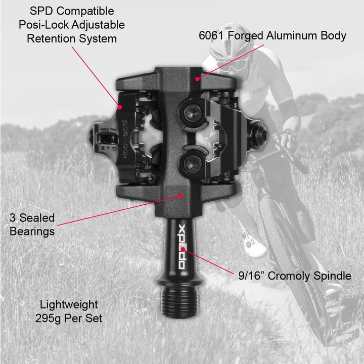 Xpedo CXR Clipless // Cyclocross-Pedal Schwarz, Schwarz