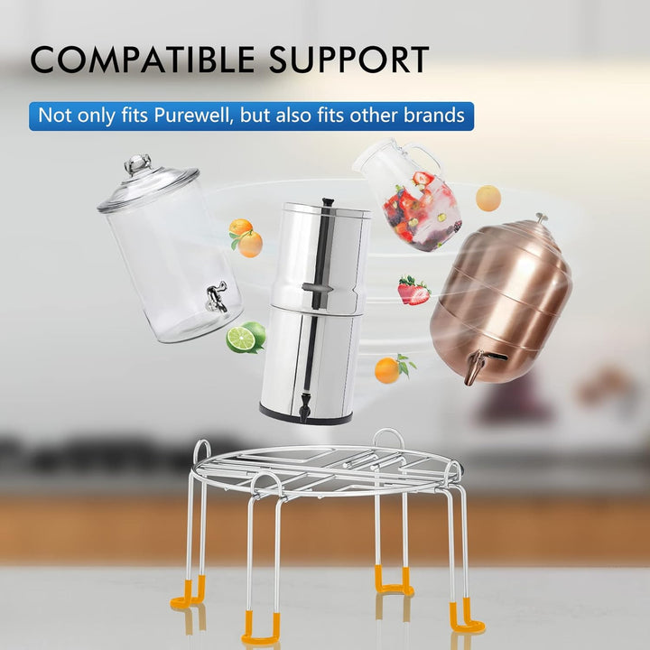 Purewell Detachable Stainless Steel Stand with Rubberized Non-Slip Feet, Matching Stand for Purewell